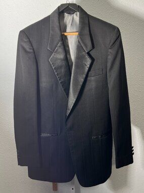 Christian Dior Monsieur Black Tuxedo Jacket w Satin Lapels SZ 39S